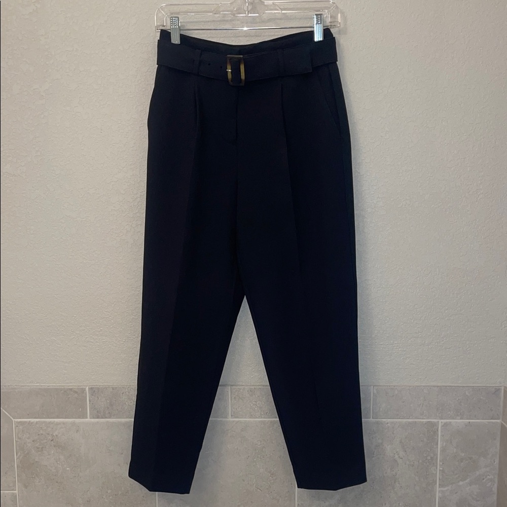 Ann Taylor Belted Black Trousers
